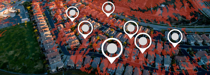 Geographic Information System Mapping platform for marketing visualize clients and their underlying demographics within the context of each local market with data